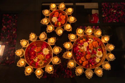 Kamet Embossed Diya  Urli