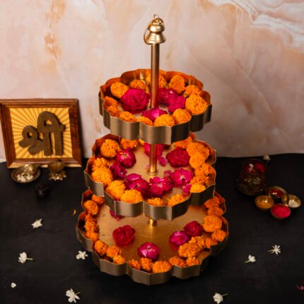 TRADITIONAL 3 LAYER GOLD URLI STAND