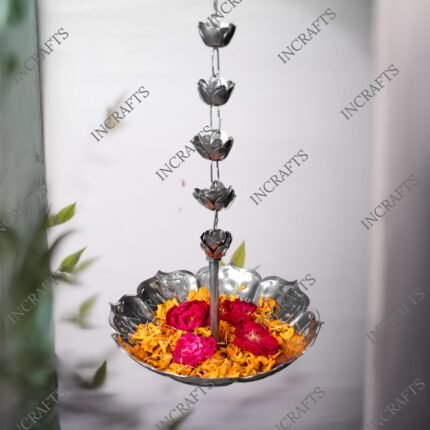 NYSA FLORAL SILVER FINISH URLI HANGING