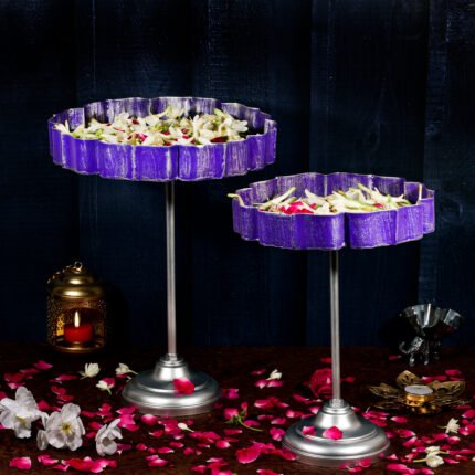 Standing Vatsal Urli Purple & Silver