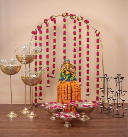 OVAL BACKDROP MANDIR PACKAGE