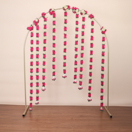 Oval Metal Puja Backdrop Stand: Elevate Your Sacred Space