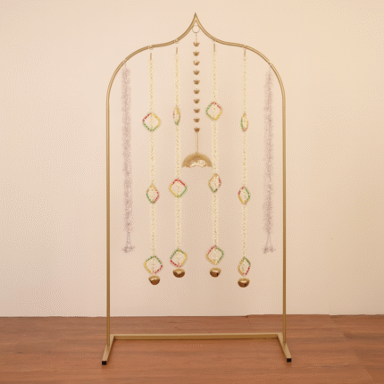 Pentagon Metal Puja Backdrop Stand: Elevate Your Sacred Space