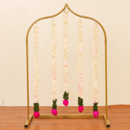 Pentagon Metal Puja Backdrop Stand